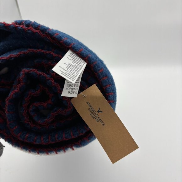 New American Eagle Fleece Throw Blanket Blue, Red, White AEO Dorm College Gift - Picture 2 of 2